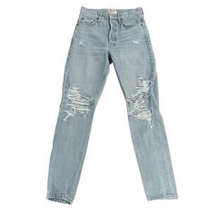 AGOLDE Jeans | Women 25x29 | Jamie High Rise Classic Button Fly Distressed Denim